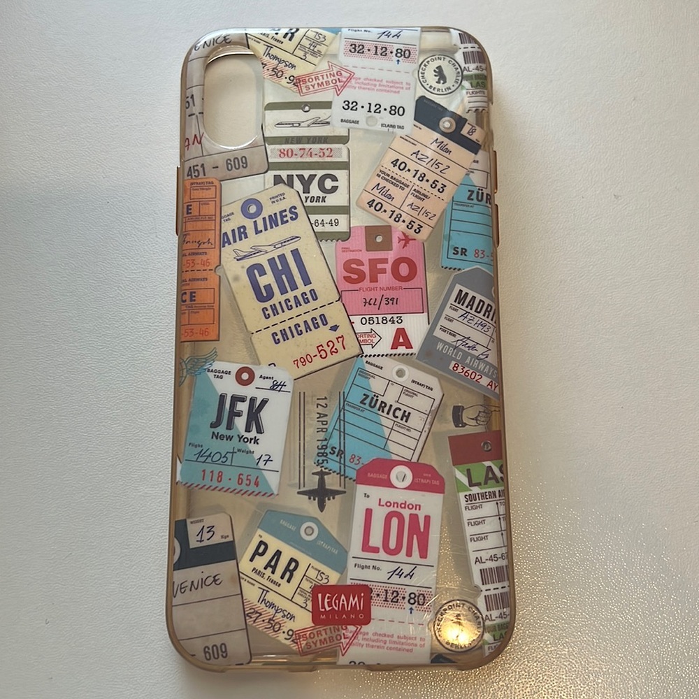 LUGGAGE TAG IPHONE X PHONE CASE